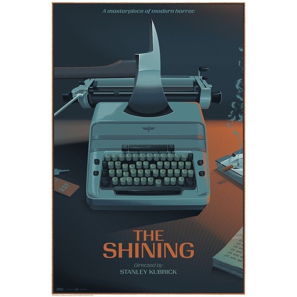 The Shining [Typewriter] by LAURENT DURIEUX -Signed #/425 RARE Art Poster Mondo